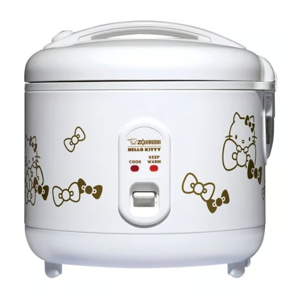 Hello Kitty 5.5-Cup Automatic Rice Cooker and Warmer (White)