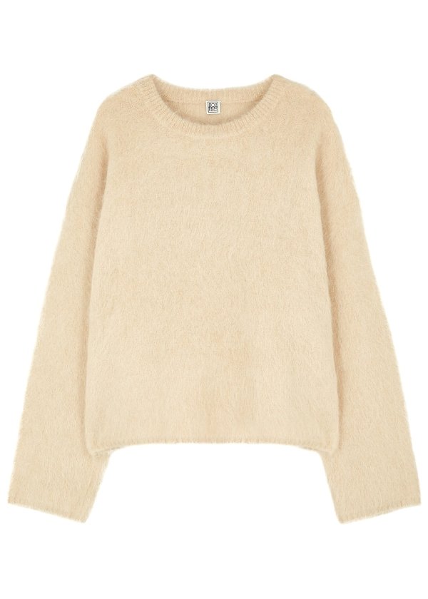Cream alpaca-blend jumper