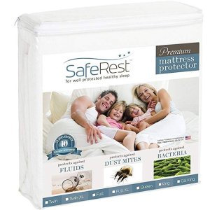 Twin Size Premium Hypoallergenic Waterproof Mattress Protector - Vinyl Free