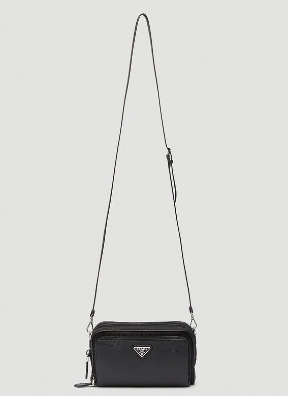 Nylon Small Shoulder Bag in Black