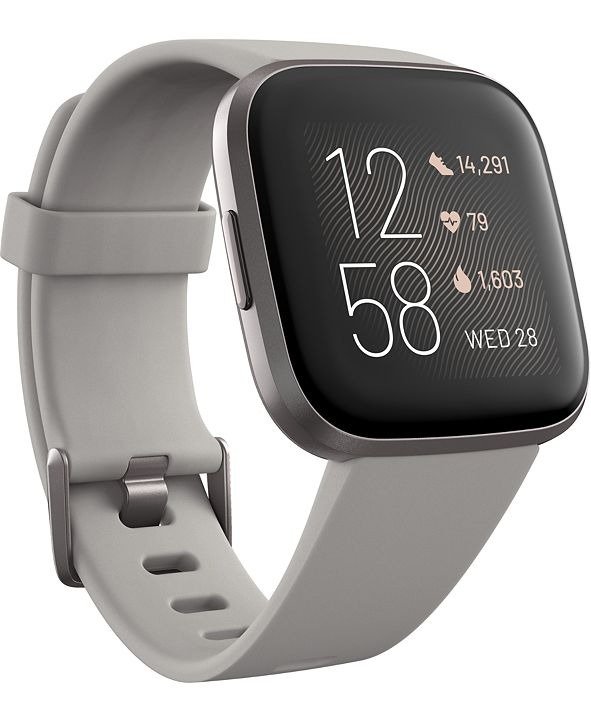 Versa 2 Mist Gray Elastomer Strap Touchscreen Smart Watch 39mm