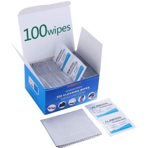 ALIBEISS Pre-Moistened Lens and Screen Wipes, Pack of 100
