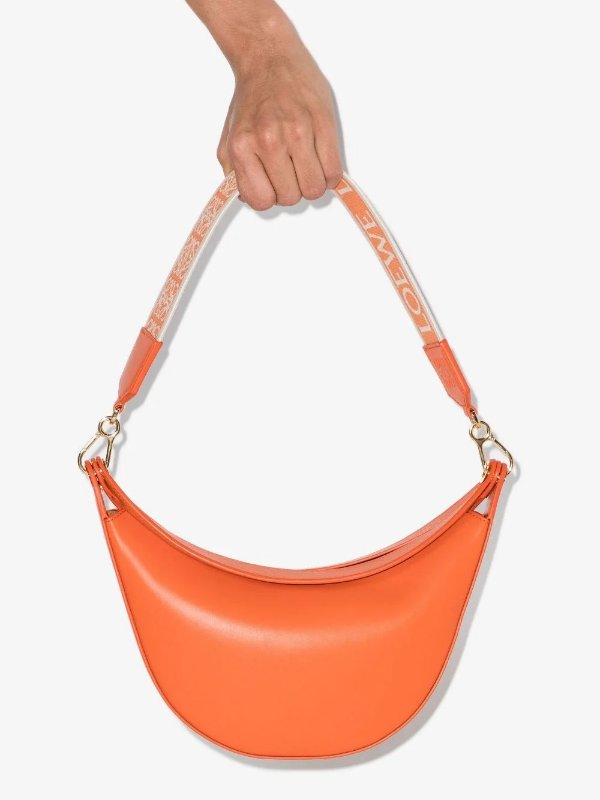Orange Luna Small Leather Shoulder Bag | Browns