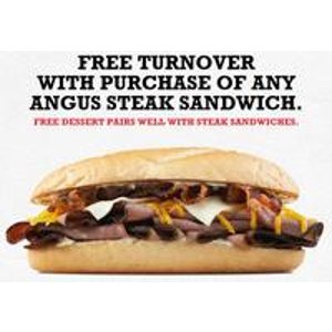 with Purchase of any Angus Steak Sandwich @ Arby's