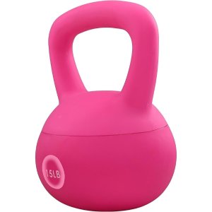 Signature Fitness Soft Kettlebells - Sea and Iron Sand Filled Weights for Women and Men - Color Coded Soft Vinyl Kettlebells, Multiple Sizes