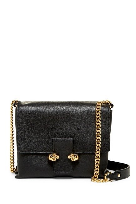 Twin Skull Large Leather Satchel