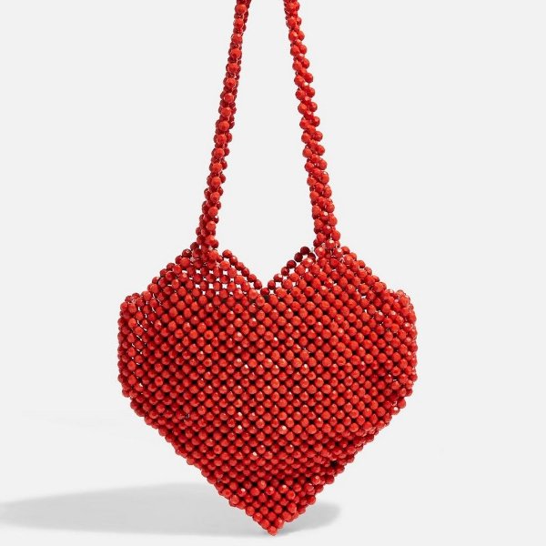 Heart Beaded Shoulder Bag - Bags & Wallets - Bags & Accessories