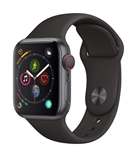 Watch Series 4 (GPS + Cellular, 40mm) - Space Gray Aluminium Case with Black Sport Band
