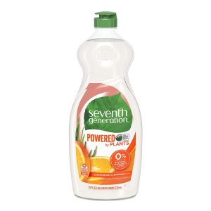 Seventh Generation Dish Liquid Soap, Clementine Zest & Lemongrass Scent, 25 oz, Pack of 6