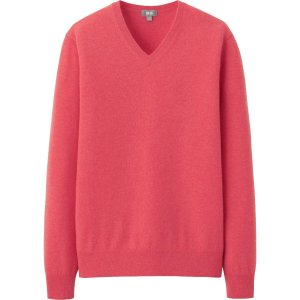 Men's Cashmere V Neck Sweater @ Uniqlo