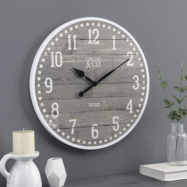 20" Arlo Gray Wall Clock, Light