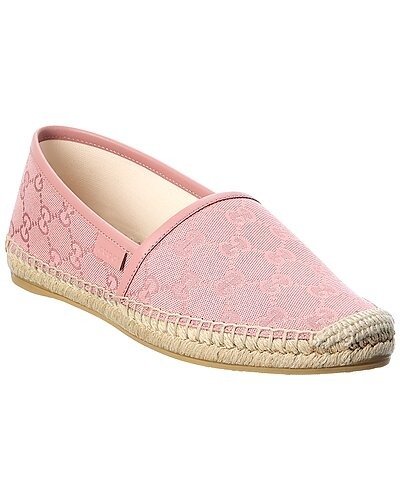 GG Canvas & Leather Espadrille