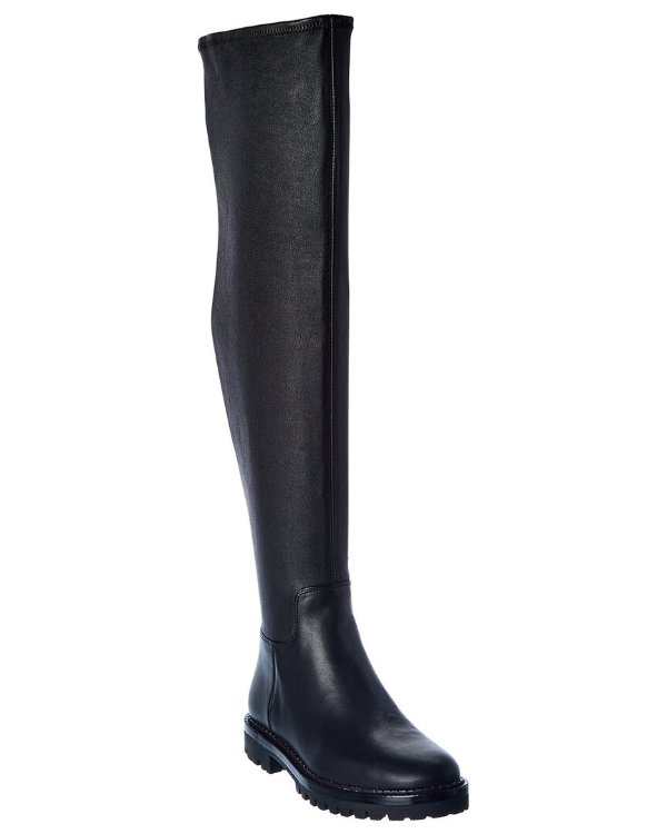 Cabria Lug Leather Over-The-Knee Boot