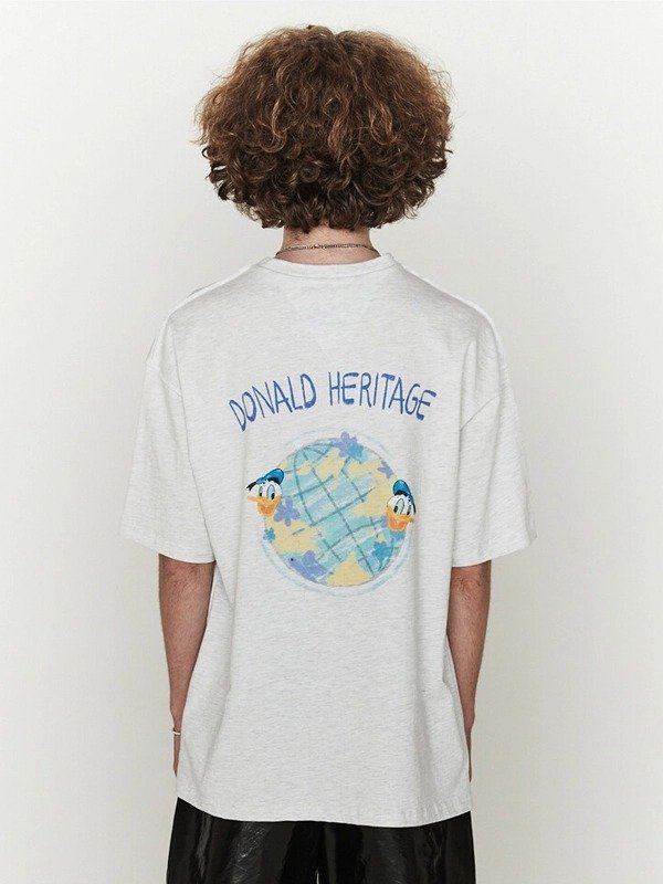 Heritage Donald T-Shirt Melange Grey
