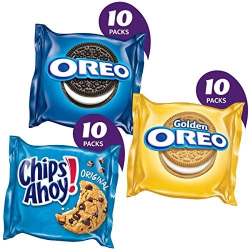 Cookies Sweet Treats Variety Pack Cookies - with Oreo, Chips Ahoy, & Golden Oreo - 30 Snack Pack