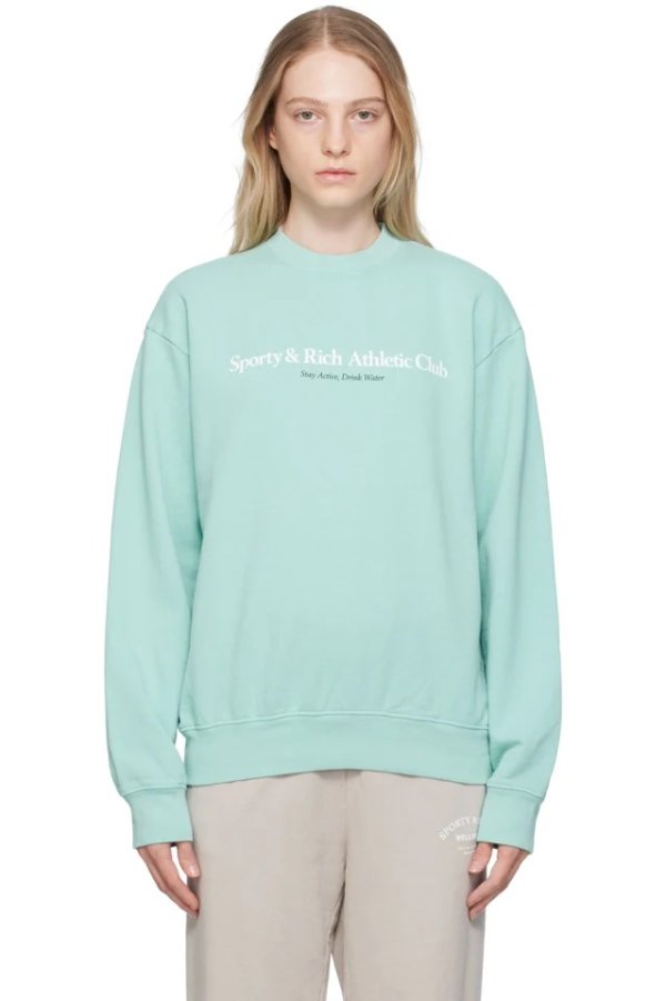 Green 'Athletic Club' Sweatshirt