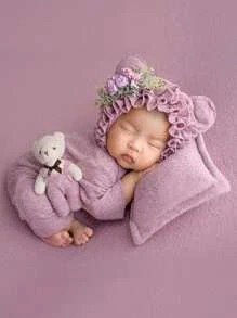 婴儿拍照服饰+枕头套装