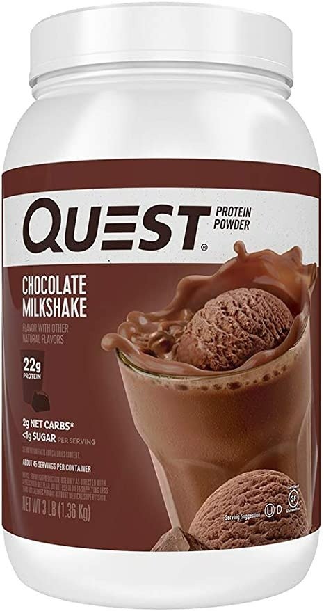 Chocolate Milkshake Protein Powder, Low Carb, Gluten Free, Soy Free, 48 Ounce (Pack of 1)