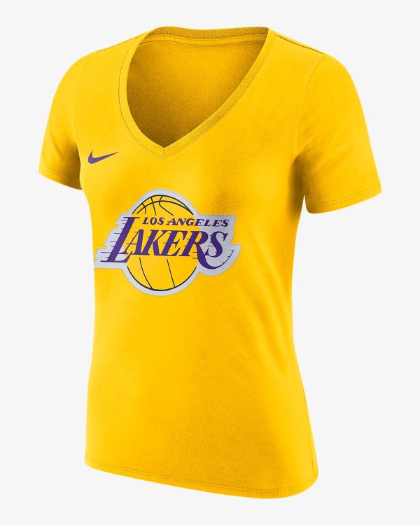 Los Angeles Lakers Women's Nike Dri-FIT NBA V-Neck T-Shirt. Nike.com