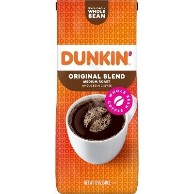 Dunkin' Original Blend Whole Bean Coffee Medium Roast - 12oz