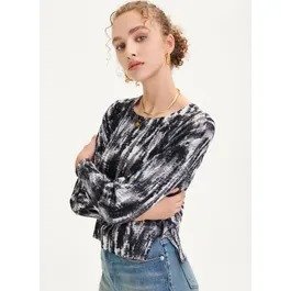 Buy Printed Cropped Sweater Online - DKNY