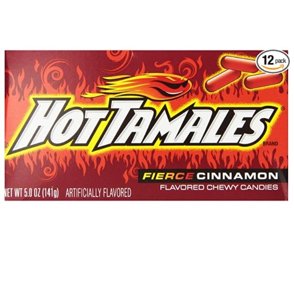 Hot Tamales Fierce Cinnamon Chewy Candy 12 Packs