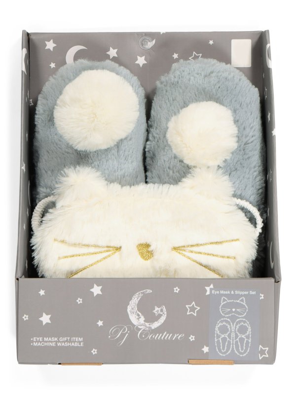 Teddy Slippers With Mask Gift Set | Women's Shoes | Marshalls