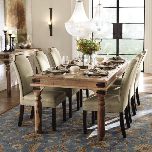 Fields Weathered Brown Dining Table-9690500820 - The Home Depot