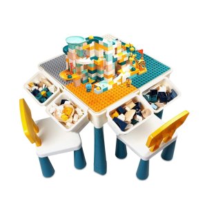 史低价：Coodoo 儿童趣味积木桌椅套装，秒变水桌、沙桌、学习桌