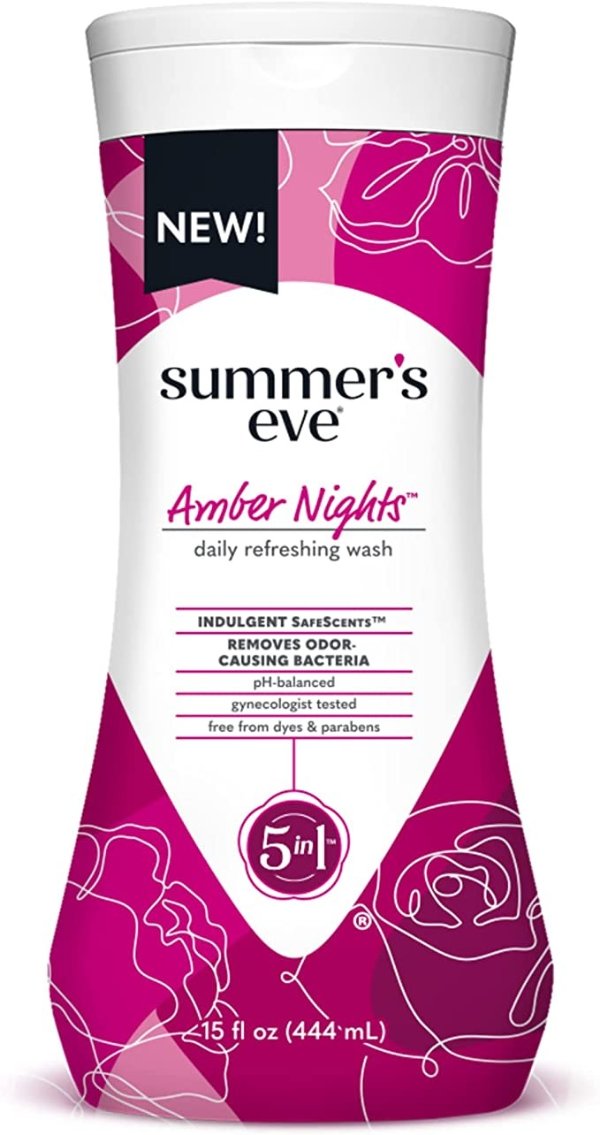 Amber Nights Feminine Wash, PH-Balanced wash, 15 Fl Oz