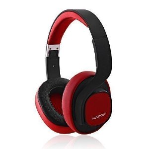 Ausdom M08 Wired Wireless Bluetooth Stereo Headphones with Mic (Red)