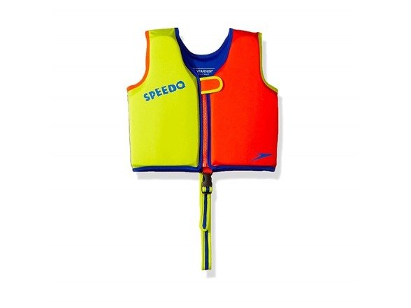 Unisex-Child Swim Flotation Classic Life Vest Begin to Swim UPF 50 Lime/Orange, Large …