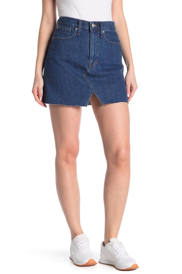 McCaren Cutout Denim Mini Skirt (Regular & Plus Size)