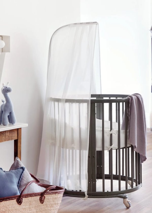 Sleepi Mini Baby Crib Bundle, Haze Gray