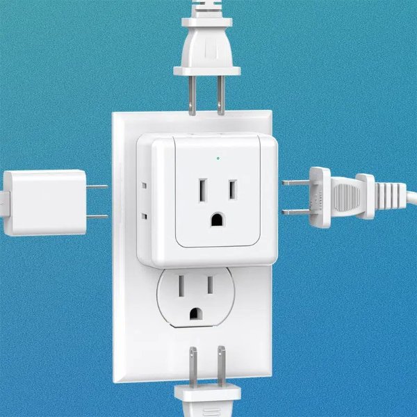 2pcs Pack Wall Outlet Extender 5 Way Outlet Splitter - Electronics - Temu