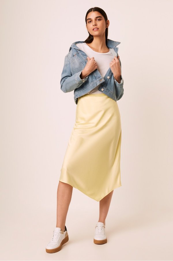 Ezmay Drape Midi Skirt