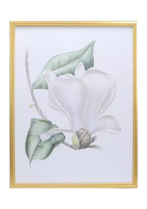 White Flower Framed Wall Art