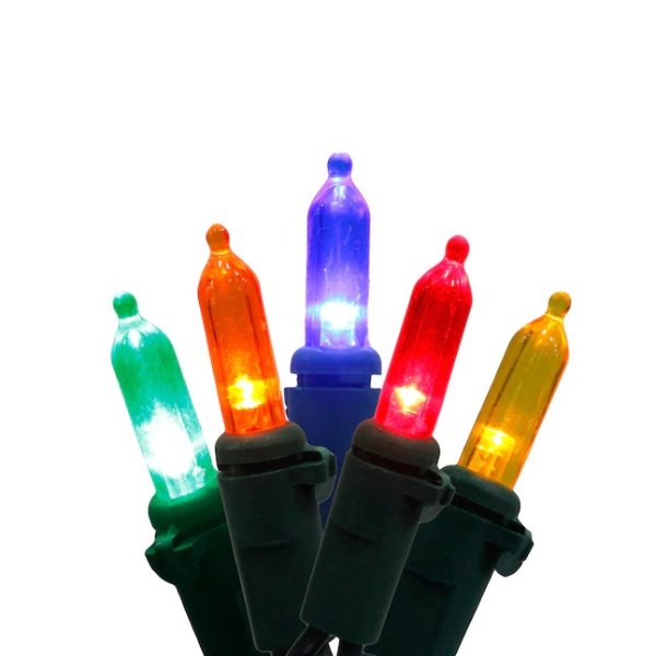 100-Count 24.75-ft Multicolor LED Plug-In Christmas String Lights Lowes.com