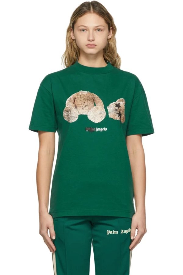 Green Spray Bear T-Shirt