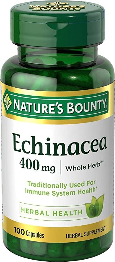 Echinacea by Nature's Bounty, 400mg Echinacea Capsules for Immune Support, 100 Capsules