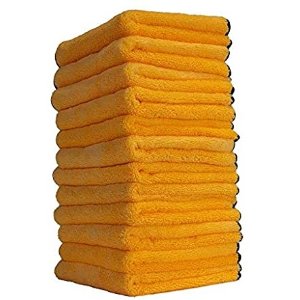 Chemical Guys Professional Grade 16" x 16" Premium Microfiber Towels in Gold (12-Pack)