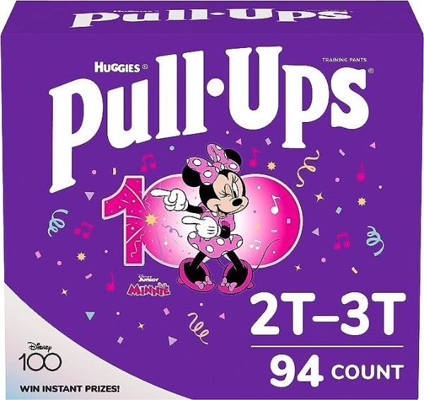 Huggies Pull-Ups Learning Designs Potty Training Pants for Toddler Girls, 2T-3T (18-34 lb.), 94 Ct. (Packaging May Vary)