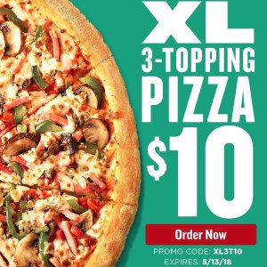 Papa John's Extra Large 3-Topping Pizza