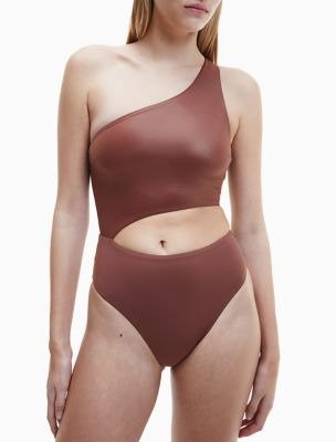Core Essentials One Shoulder Swimsuit | Calvin Klein