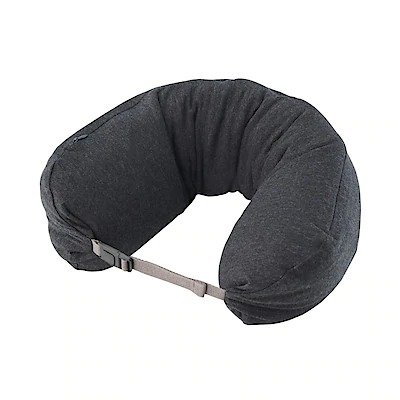 Fitting Neck Cushion With Hood Melange Black