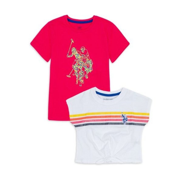 Toddler Girl T-Shirt Bundle, 2-Piece (2T-5T)