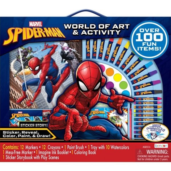 Marvel Spiderman World Of Art & Activity Kit with an Imagine Ink Book
