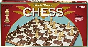 Family Classics Chess by Pressman -- With Folding Board and Full Size Chess Pieces