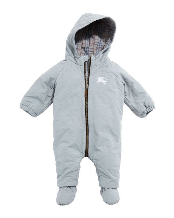 Skylar Diamond Quilted Hooded Coverall Snowsuit, Size 3-18 Months