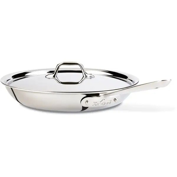 12-In. Fry Pan with Lid / Stainless - Second Quality